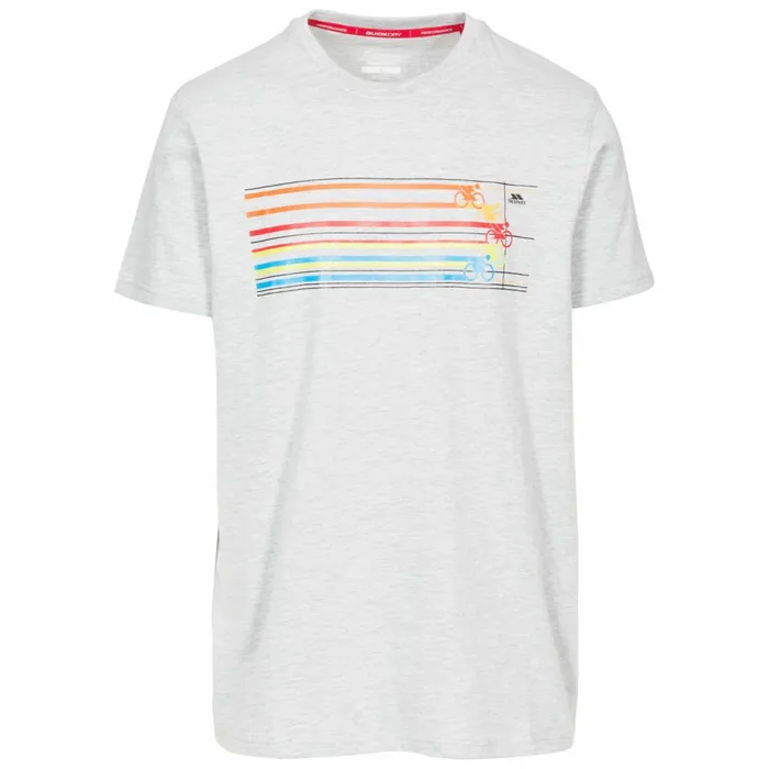 Cycle Printed Casual TShirt Grey Marl Men Trespass TShirts