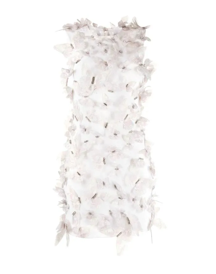 Cynthia Rowley Butterfly Embellished Dress Women Dresses