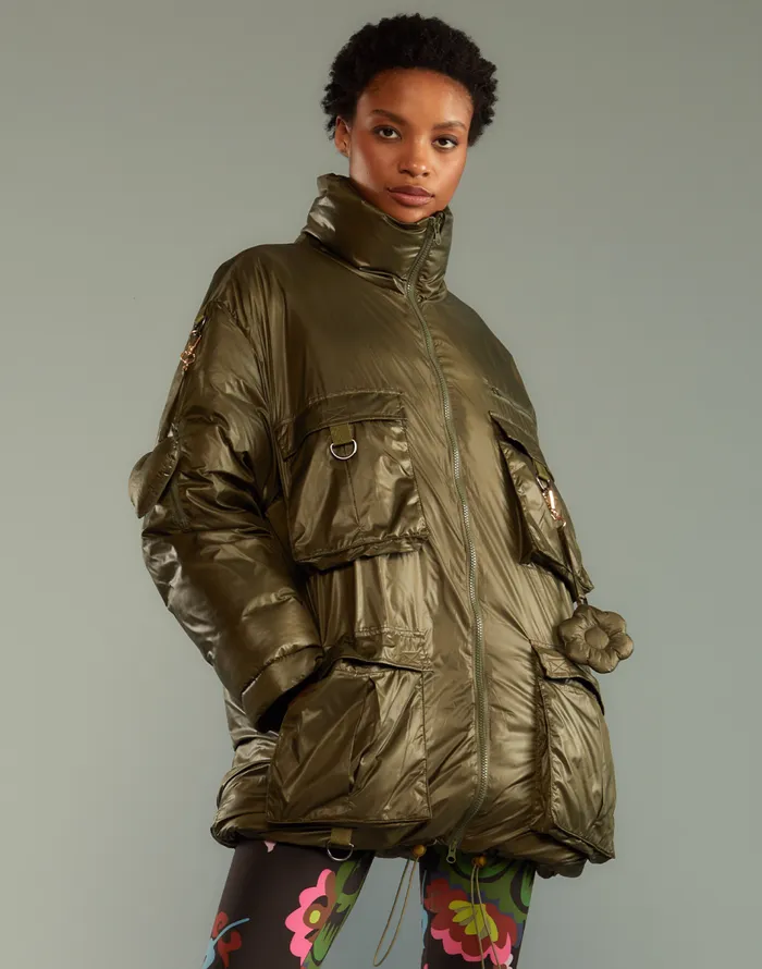 Cynthia Rowley Cargo Pocket Puffer Coat Women Jackets and Coats Cynthia Rowley Cargo Pocket Puffer Coat Women Jackets and Coats