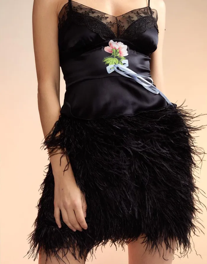 Cynthia Rowley Feather Skirt Women Bottoms Cynthia Rowley Feather Skirt Women Bottoms