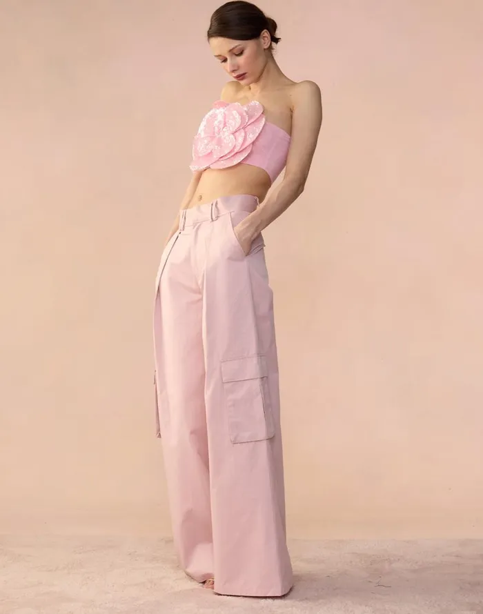 Cynthia Rowley Sequin Flower Bandeau Women Tops Cynthia Rowley Sequin Flower Bandeau Women Tops