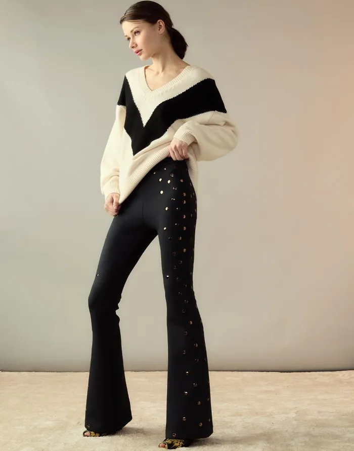 Cynthia Rowley Studded Bonded Pants Women Bottoms Cynthia Rowley Studded Bonded Pants Women Bottoms