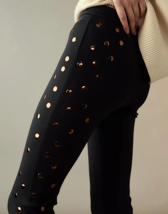 Cynthia Rowley Studded Bonded Pants Women Bottoms Cynthia Rowley Studded Bonded Pants Women Bottoms