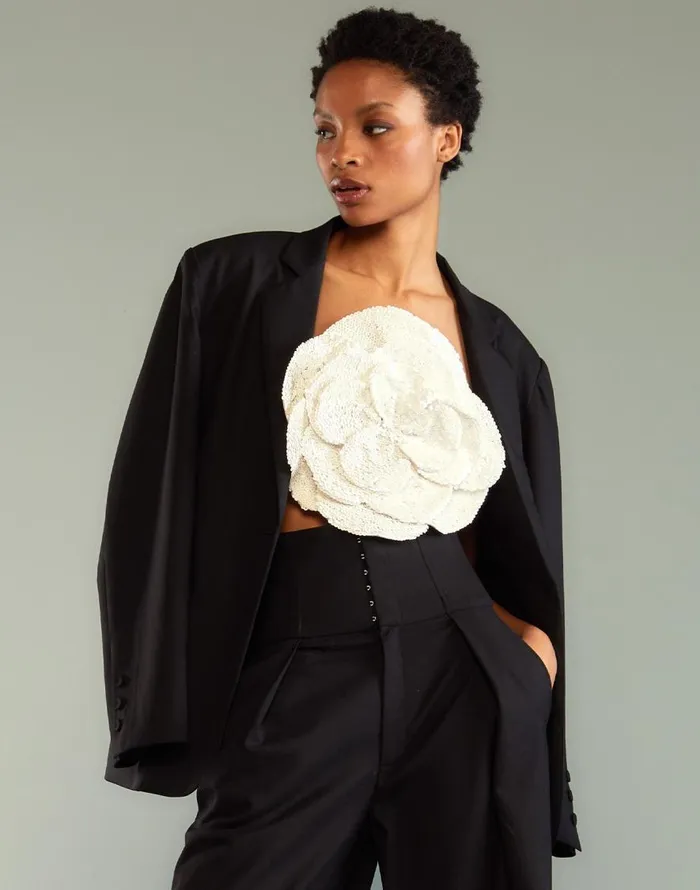 Cynthia Rowley Wool Oversized Blazer Women Jackets and Coats
