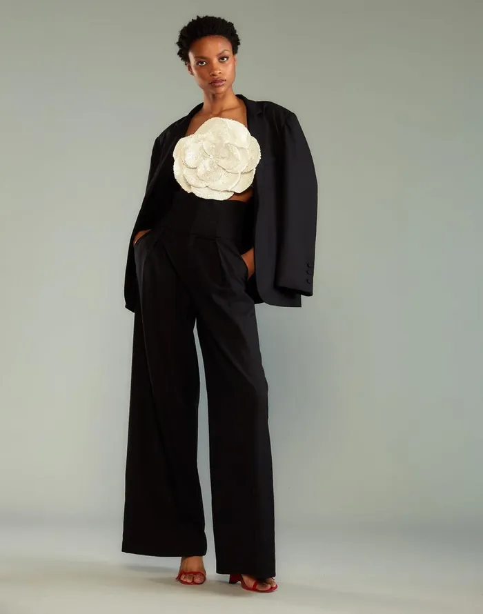 Cynthia Rowley Wool Oversized Blazer Women Jackets and Coats