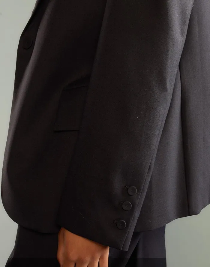Cynthia Rowley Wool Oversized Blazer Women Jackets and Coats