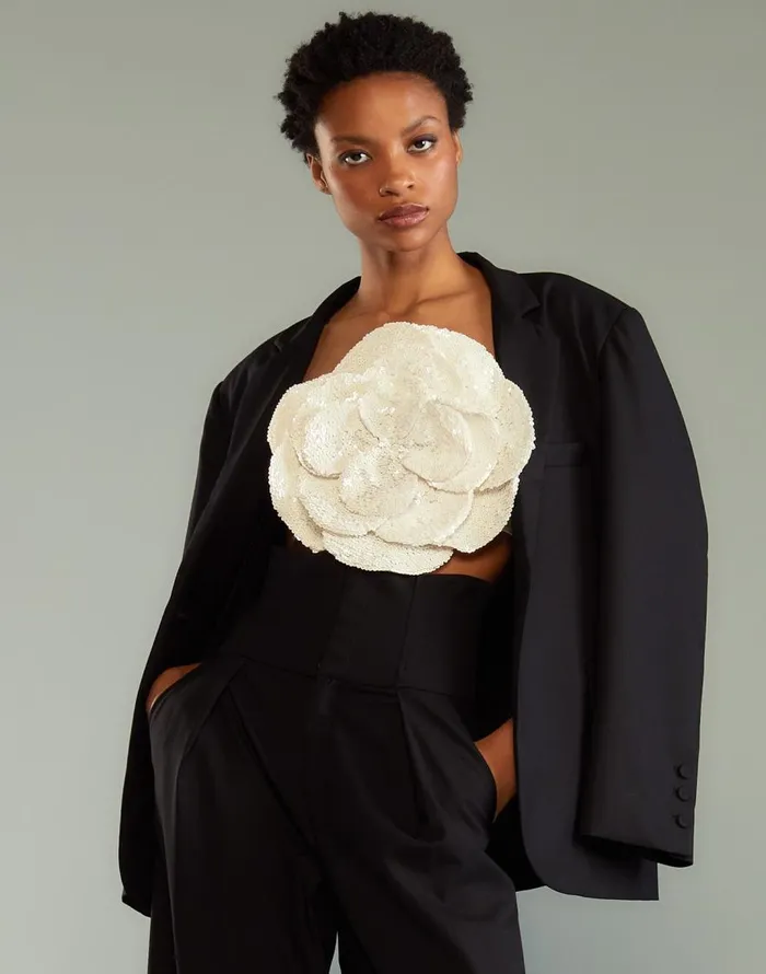 Cynthia Rowley Wool Oversized Blazer Women Jackets and Coats