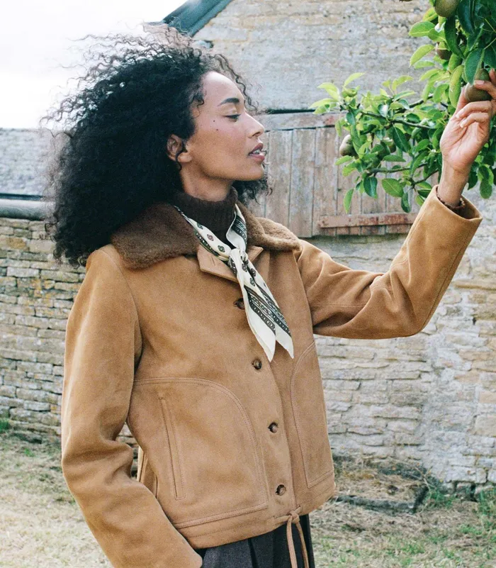 DEN Coats and Jackets Women Turner Suede Jacket Stag