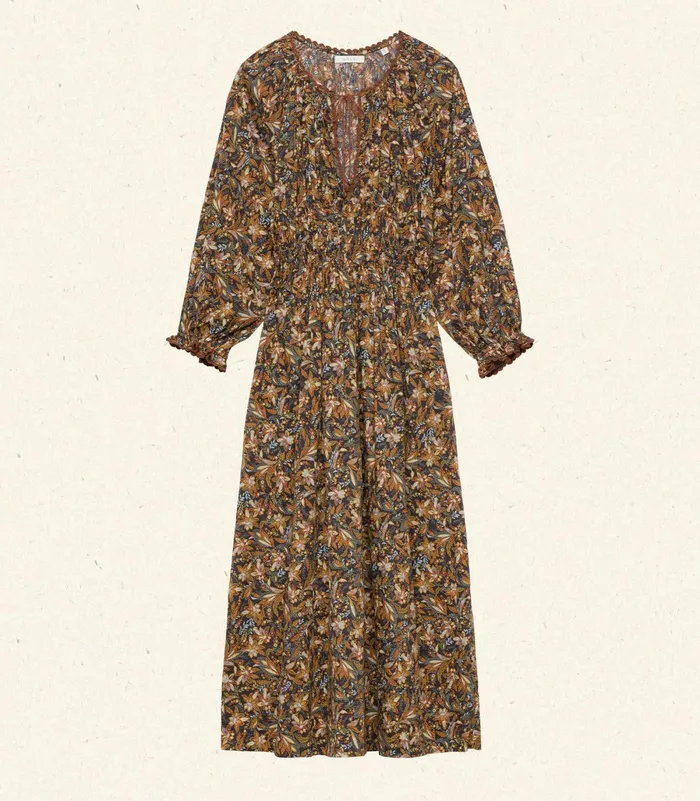 DEN Dresses Women Delfina Dress Noir Narcissus Floral DEN Dresses Women Delfina Dress Noir Narcissus Floral