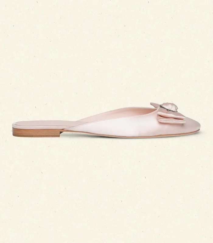 DEN Shoes Women Tilly Mule Peche Satin