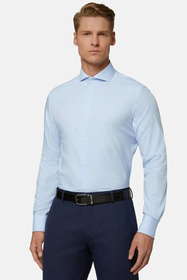 Dress Shirts Men Boggi Milano Regular Fit Sky Blue Checked Cotton Shirt Light Blu Dress Shirts Men Boggi Milano Regular Fit Sky Blue Checked Cotton Shirt Light Blu