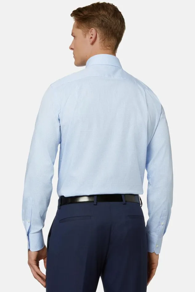 Dress Shirts Men Boggi Milano Regular Fit Sky Blue Checked Cotton Shirt Light Blu Dress Shirts Men Boggi Milano Regular Fit Sky Blue Checked Cotton Shirt Light Blu