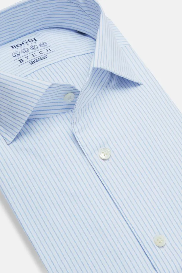 Dress Shirts Men Boggi Milano Regular Fit Sky Blue Cotton And COOLMAX Shirt Light Blu Dress Shirts Men Boggi Milano Regular Fit Sky Blue Cotton And COOLMAX Shirt Light Blu