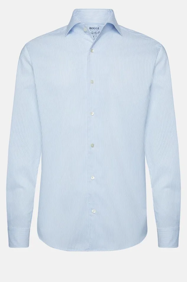 Dress Shirts Men Boggi Milano Regular Fit Sky Blue Cotton And COOLMAX Shirt Light Blu Dress Shirts Men Boggi Milano Regular Fit Sky Blue Cotton And COOLMAX Shirt Light Blu