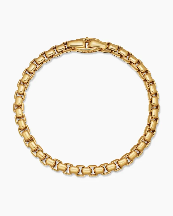 DY Bel Aire Box Chain Bracelet In 18K Yellow Gold 52mm Women David Yurman Chain DY Bel Aire Box Chain Bracelet In 18K Yellow Gold 52mm Women David Yurman Chain