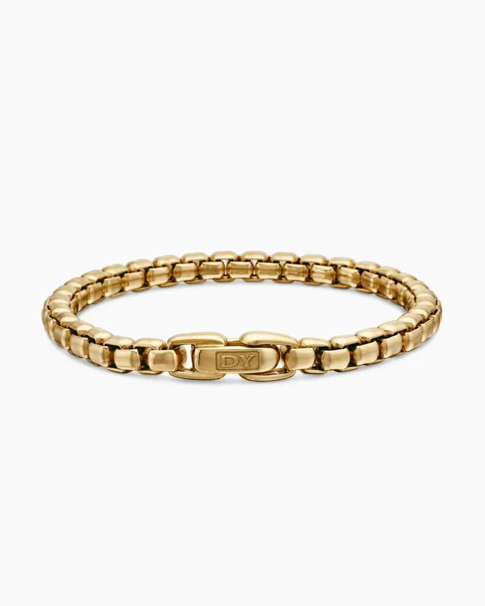 DY Bel Aire Box Chain Bracelet In 18K Yellow Gold 52mm Women David Yurman Chain DY Bel Aire Box Chain Bracelet In 18K Yellow Gold 52mm Women David Yurman Chain