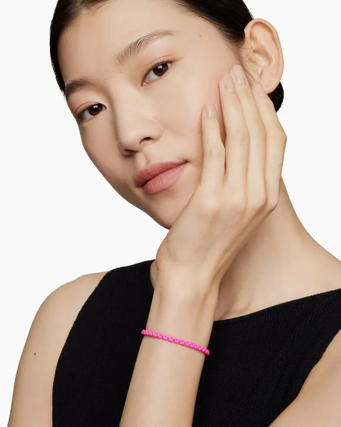 DY Bel Aire Color Box Chain Bracelet With 14K Rose Gold Accent 4mm Women David Yurman Chain DY Bel Aire Color Box Chain Bracelet With 14K Rose Gold Accent 4mm Women David Yurman Chain