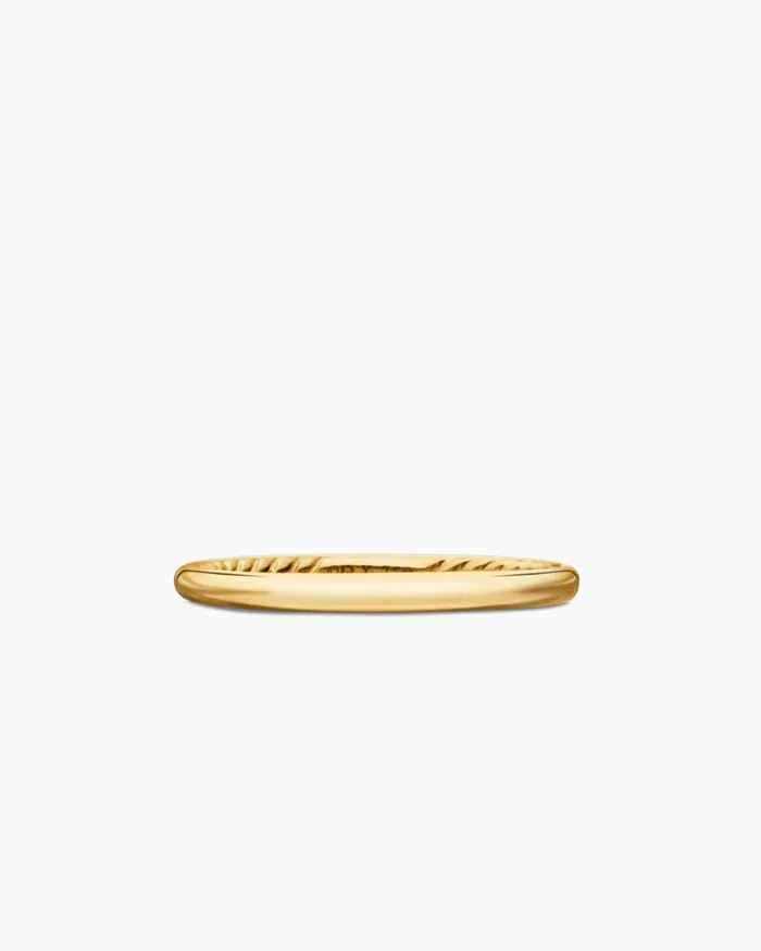 DY Eden Band Ring In 18K Yellow Gold 2mm Women David Yurman Band