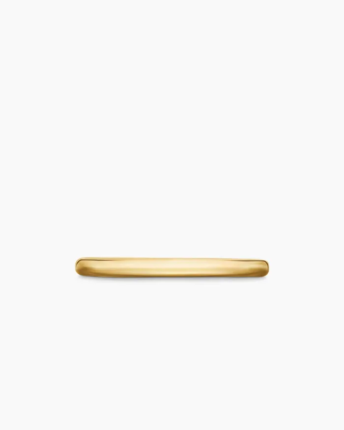 DY Eden Band Ring In 18K Yellow Gold 2mm Women David Yurman Band