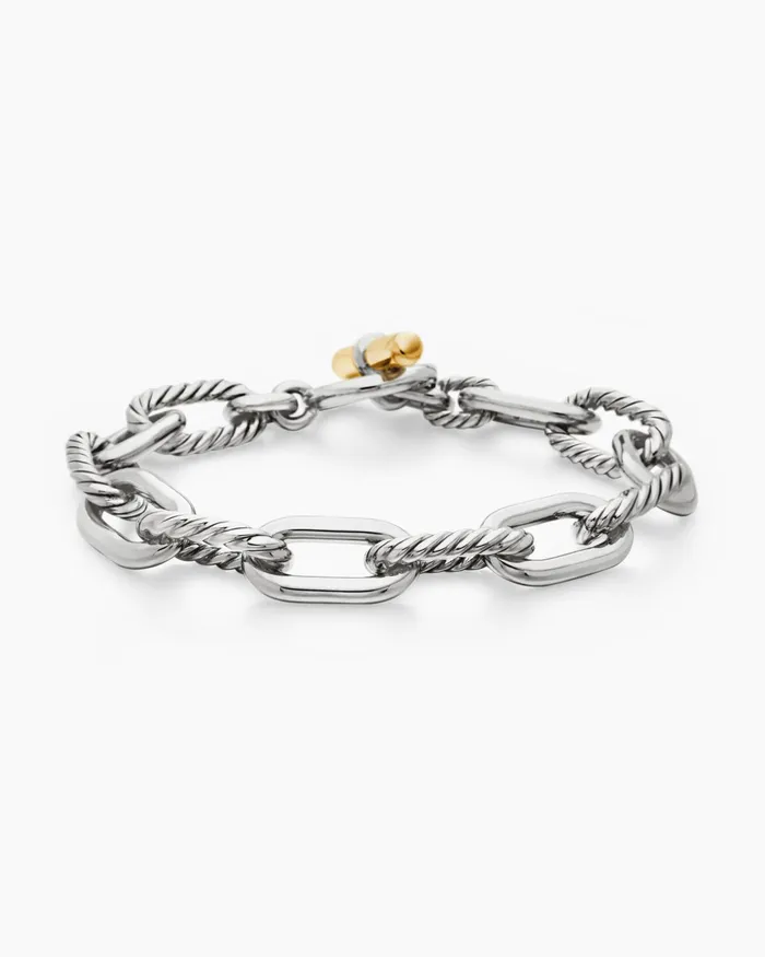 DY Madison Toggle Chain Bracelet In Sterling Silver With 18K Yellow Gold 11mm Women David Yurman Chain DY Madison Toggle Chain Bracelet In Sterling Silver With 18K Yellow Gold 11mm Women David Yurman Chain
