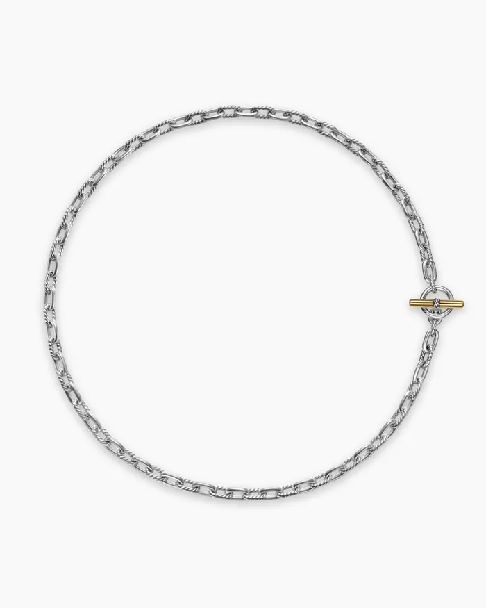 DY Madison Toggle Chain Necklace In Sterling Silver And 18K Yellow Gold 55mm Women David Yurman Chain DY Madison Toggle Chain Necklace In Sterling Silver And 18K Yellow Gold 55mm Women David Yurman Chain