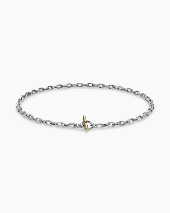 DY Madison Toggle Chain Necklace In Sterling Silver And 18K Yellow Gold 55mm Women David Yurman Chain