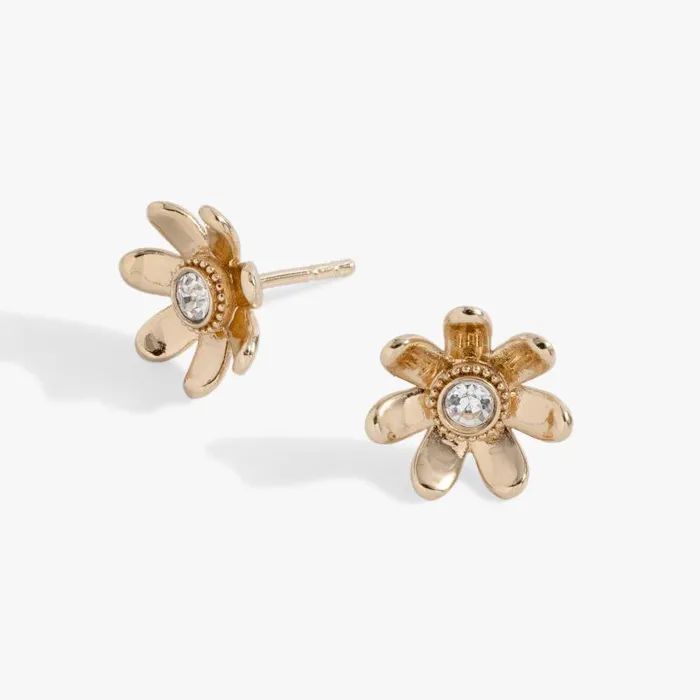 Earrings Women Alex And Ani Puffy Flower Stud Earring Gold