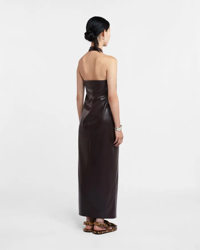 Elima Coffee Ground Women Nanushka Dresses