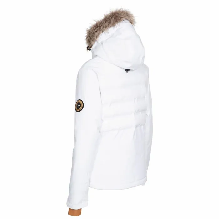 Elisabeth DLX Ski Jacket With RECCO White Women Trespass Ski Jackets
