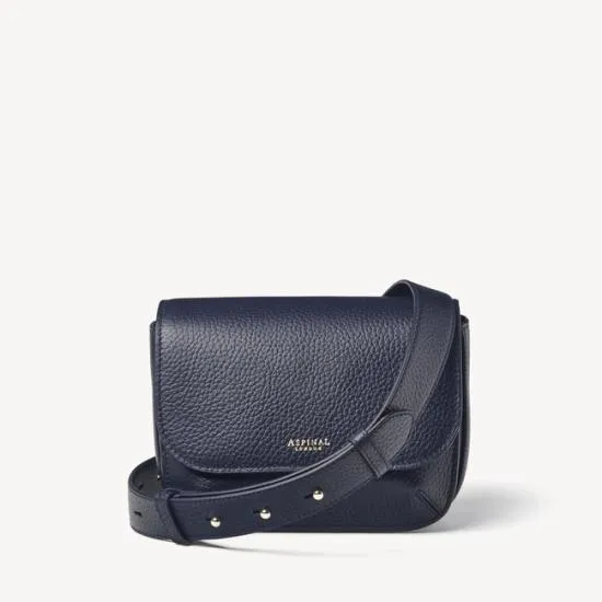 Ella Bag Navy Pebble Women Aspinal Of London Shoulder