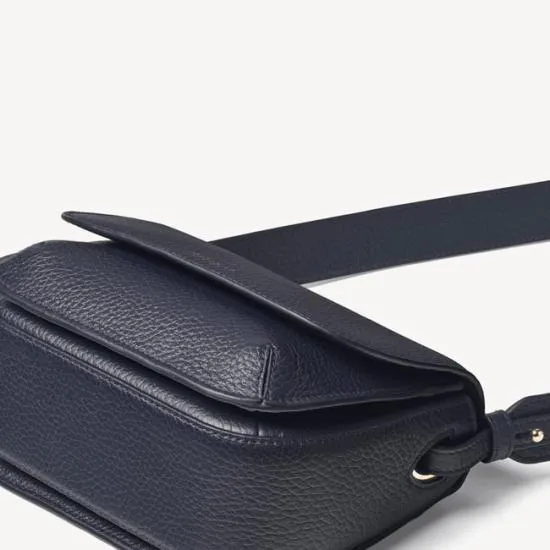 Ella Bag Navy Pebble Women Aspinal Of London Shoulder