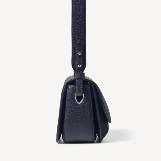 Ella Bag Navy Pebble Women Aspinal Of London Shoulder