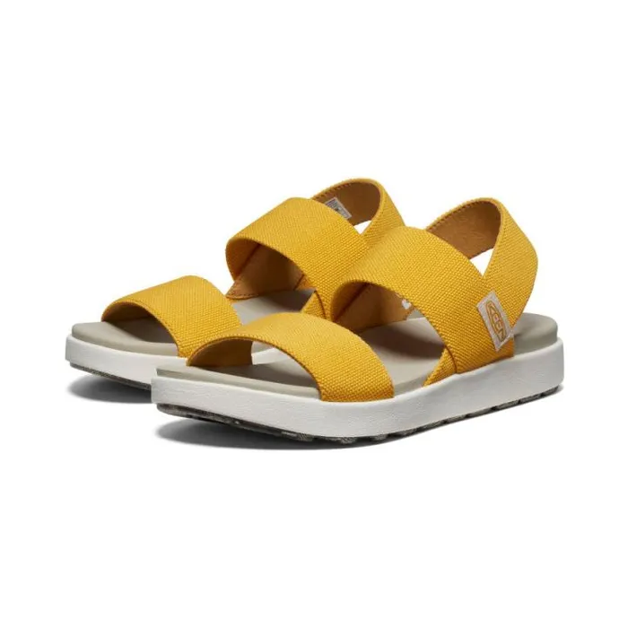 Elle Backstrap Golden YellowStar White Sandal Women KEEN Casual Elle Backstrap Golden YellowStar White Sandal Women KEEN Casual