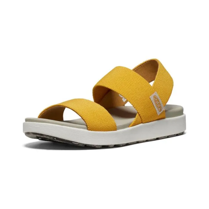 Elle Backstrap Golden YellowStar White Sandal Women KEEN Casual Elle Backstrap Golden YellowStar White Sandal Women KEEN Casual