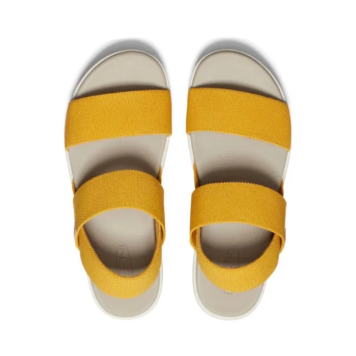 Elle Backstrap Golden YellowStar White Sandal Women KEEN Casual Elle Backstrap Golden YellowStar White Sandal Women KEEN Casual