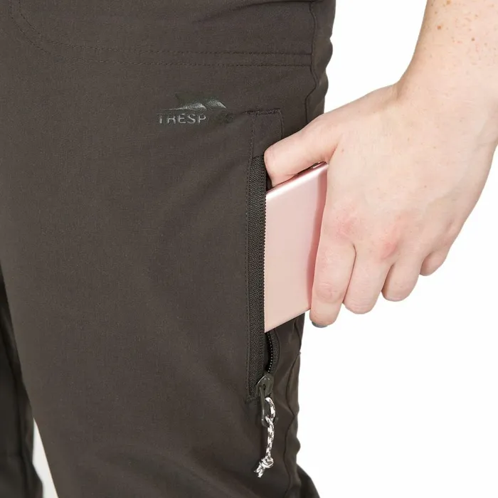 Escaped Quick Dry Walking Trousers Black Women Trespass 34 Length Trousers