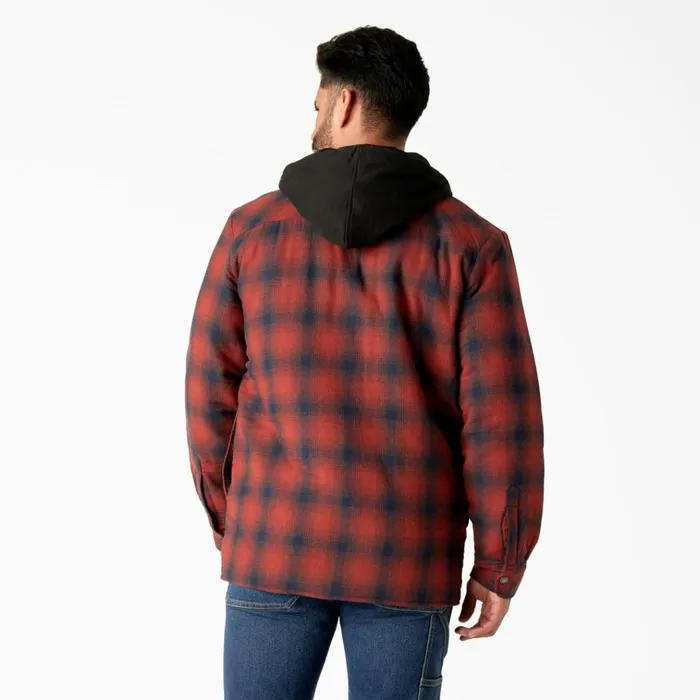 Flannel Hooded Shirt Jacket Dark NavyBrick Ombre Dark Navybrick Ombre dvm Men Dickies Shirt Jackets Flannel Hooded Shirt Jacket Dark NavyBrick Ombre Dark Navybrick Ombre dvm Men Dickies Shirt Jackets