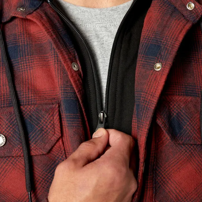 Flannel Hooded Shirt Jacket Dark NavyBrick Ombre Dark Navybrick Ombre dvm Men Dickies Shirt Jackets Flannel Hooded Shirt Jacket Dark NavyBrick Ombre Dark Navybrick Ombre dvm Men Dickies Shirt Jackets