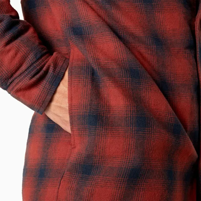Flannel Hooded Shirt Jacket Dark NavyBrick Ombre Dark Navybrick Ombre dvm Men Dickies Shirt Jackets Flannel Hooded Shirt Jacket Dark NavyBrick Ombre Dark Navybrick Ombre dvm Men Dickies Shirt Jackets