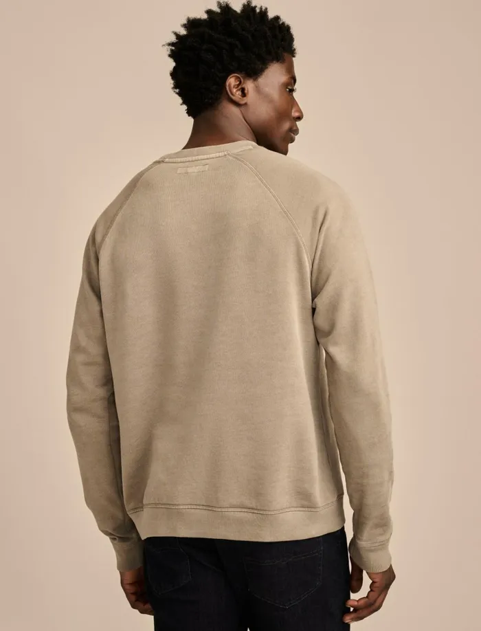 Fleece Logo Raglan Crew Vetiver Men Lucky Brand Shirts and Tops