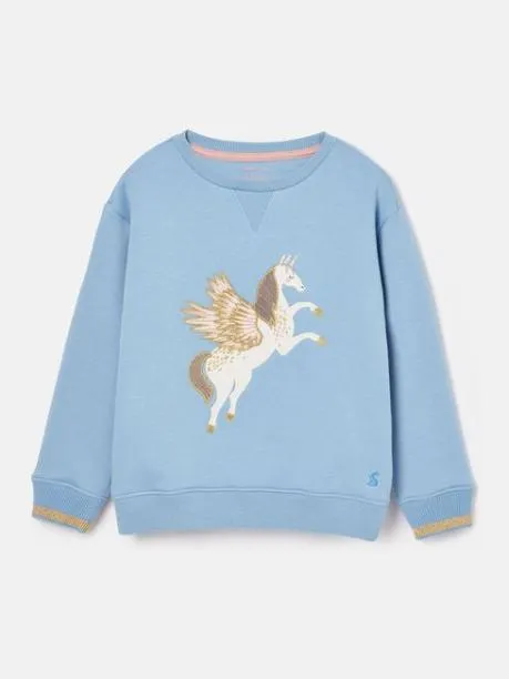 Fleeces and Sweatshirts Girls Joules Blue Pegasus Embroidered Artwork Crew Neck Sweatshirt Fleeces and Sweatshirts Girls Joules Blue Pegasus Embroidered Artwork Crew Neck Sweatshirt