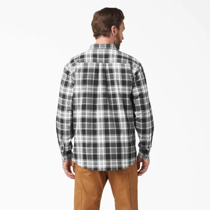 FLEX Long Sleeve Flannel Shirt CharcoalBlack Plaid Charcoalblack Plaid a2f Men Dickies Work Shirts FLEX Long Sleeve Flannel Shirt CharcoalBlack Plaid Charcoalblack Plaid a2f Men Dickies Work Shirts