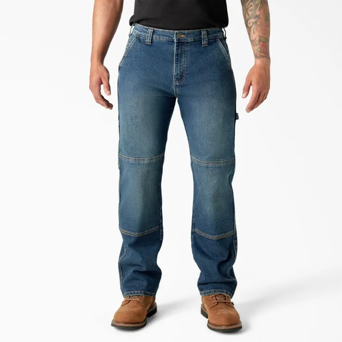 FLEX Relaxed Fit Double Knee Jeans Tined Denim Wash Tined Denim Wash twi Men Dickies Jeans FLEX Relaxed Fit Double Knee Jeans Tined Denim Wash Tined Denim Wash twi Men Dickies Jeans