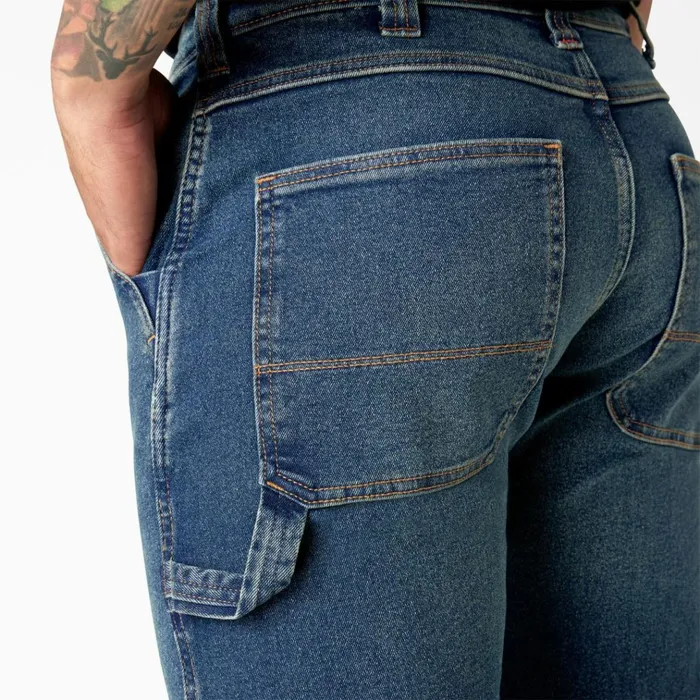 FLEX Relaxed Fit Double Knee Jeans Tined Denim Wash Tined Denim Wash twi Men Dickies Jeans FLEX Relaxed Fit Double Knee Jeans Tined Denim Wash Tined Denim Wash twi Men Dickies Jeans