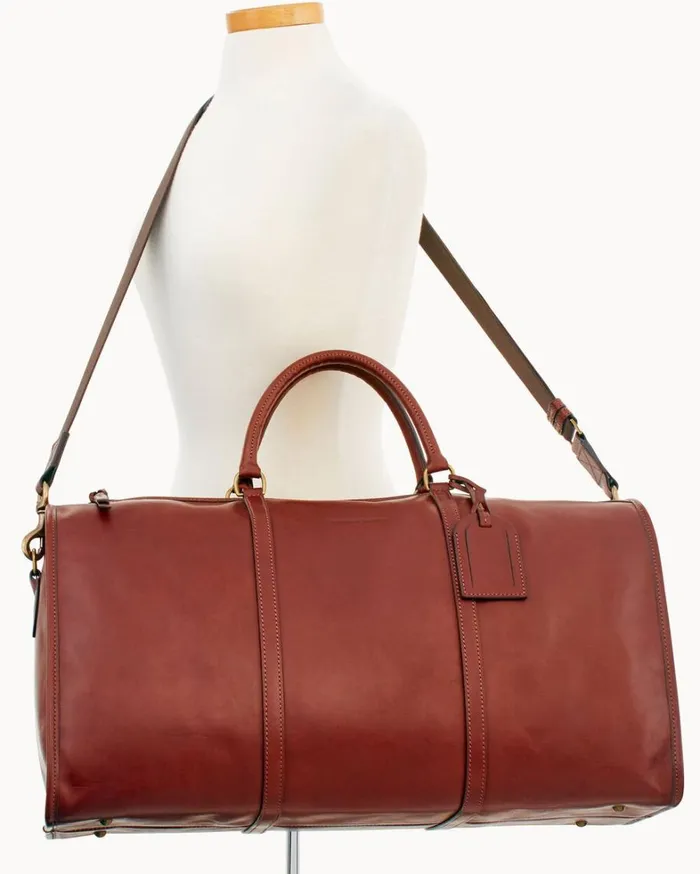 Florentine Gym Bag Chestnut Women Dooney and Bourke Travel Florentine Gym Bag Chestnut Women Dooney and Bourke Travel