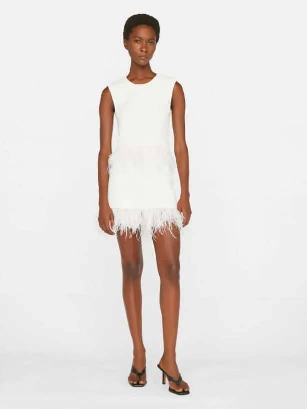 Frame Crochet Feather Mini Skirt In Off White Off White Women Skirts and Shorts Frame Crochet Feather Mini Skirt In Off White Off White Women Skirts and Shorts