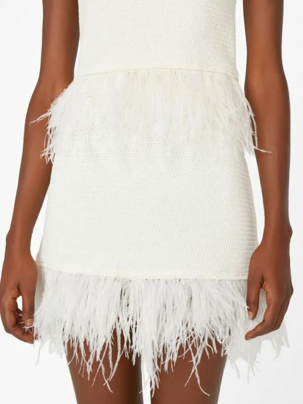 Frame Crochet Feather Mini Skirt In Off White Off White Women Skirts and Shorts Frame Crochet Feather Mini Skirt In Off White Off White Women Skirts and Shorts