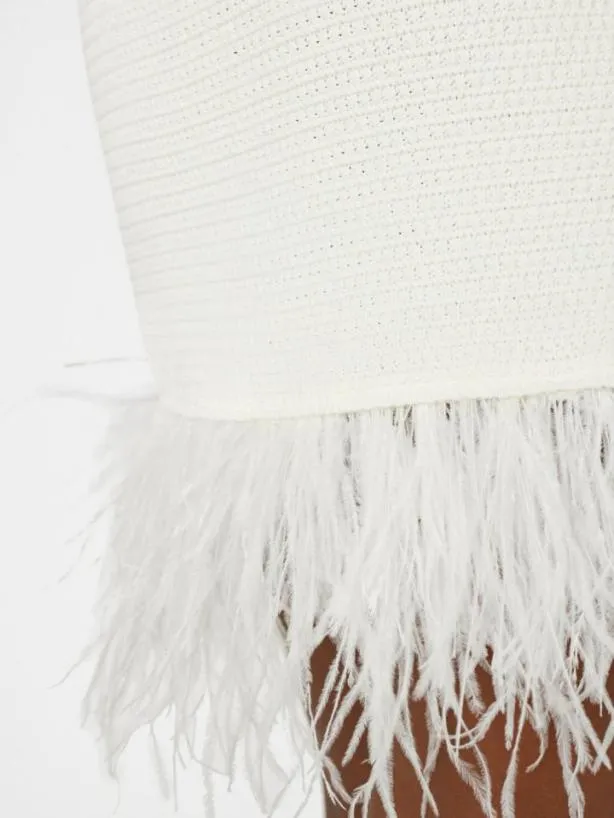 Frame Crochet Feather Mini Skirt In Off White Off White Women Skirts and Shorts Frame Crochet Feather Mini Skirt In Off White Off White Women Skirts and Shorts