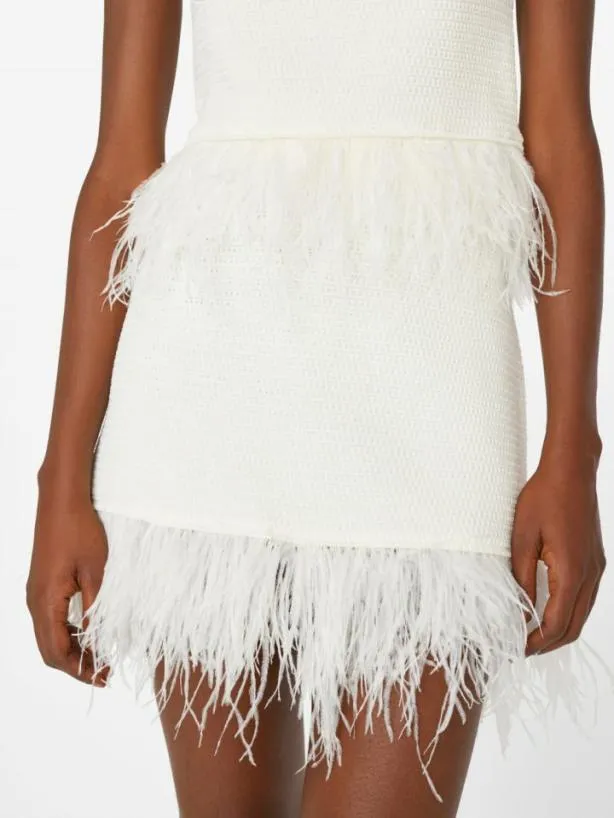 Frame Crochet Feather Mini Skirt In Off White Off White Women Skirts and Shorts Frame Crochet Feather Mini Skirt In Off White Off White Women Skirts and Shorts