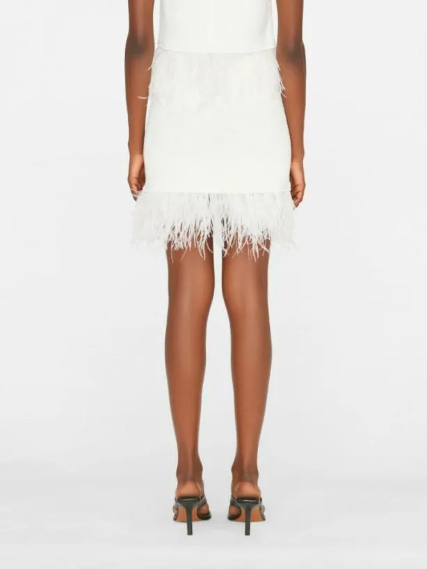 Frame Crochet Feather Mini Skirt In Off White Off White Women Skirts and Shorts Frame Crochet Feather Mini Skirt In Off White Off White Women Skirts and Shorts
